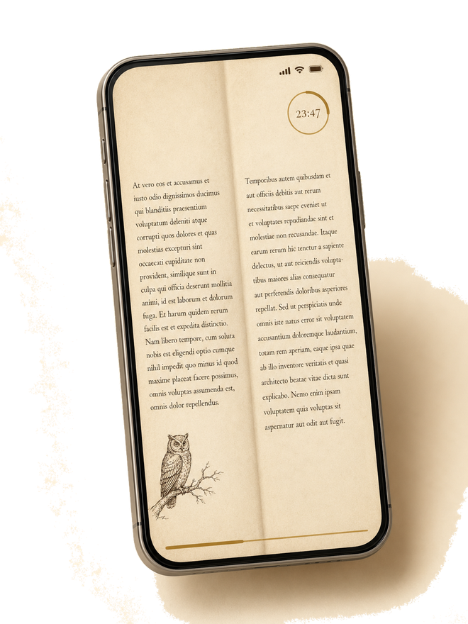 Brio's reading session, mid-book.